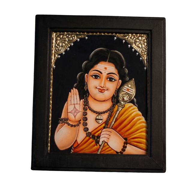 Sri Kumara Guru Murugan Tanjore Painting