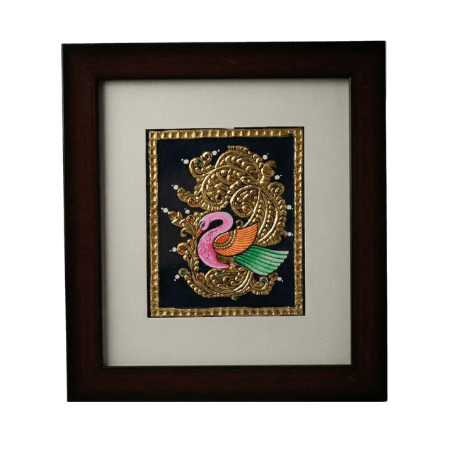 Swan (Hamsa) Tanjore Painting