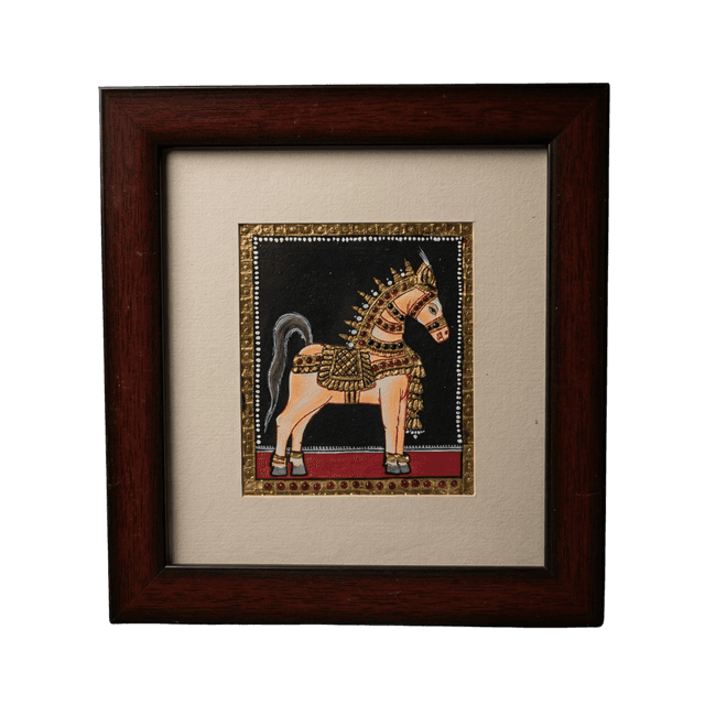 Royal Horse Tanjore Painting