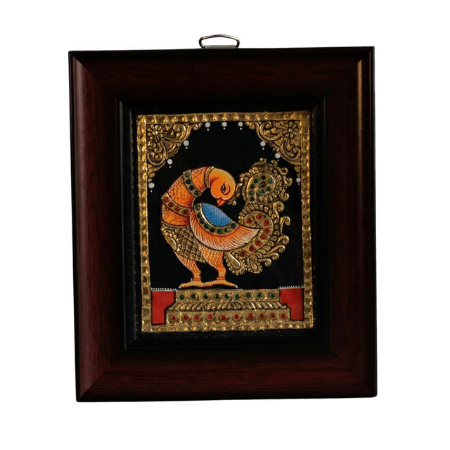 Traditional Bird Motif Tanjore Painting