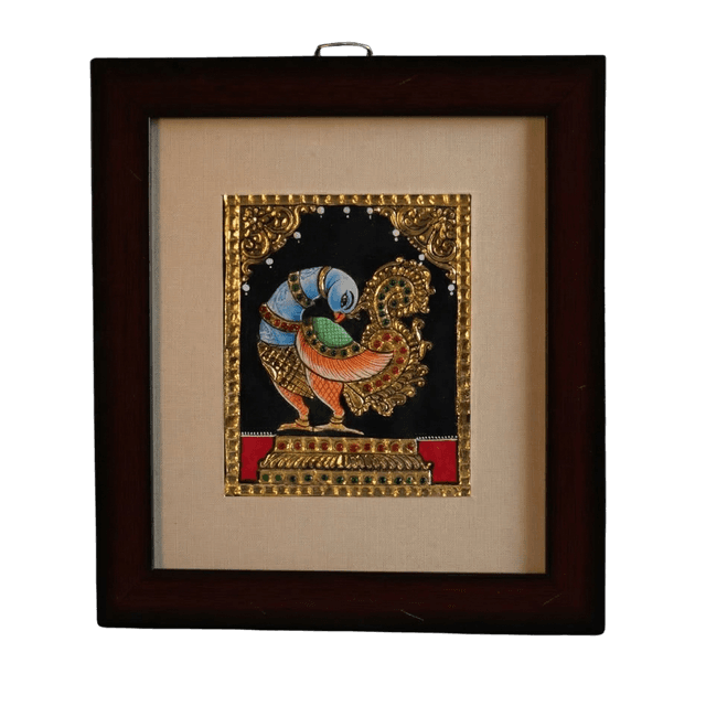 Traditional Bird Motif Tanjore Painting