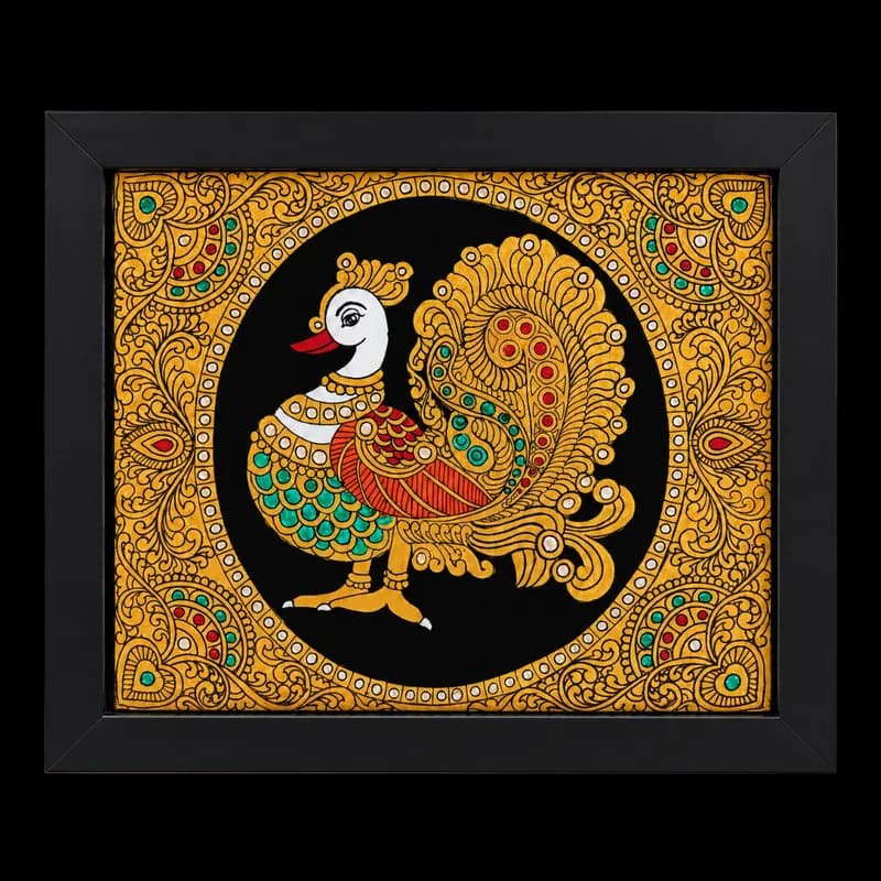 Annapakshi (Annam) Reverse Glass Painting