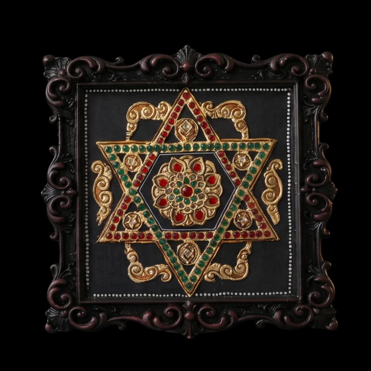 Shatkona Yantra Tanjore Painting