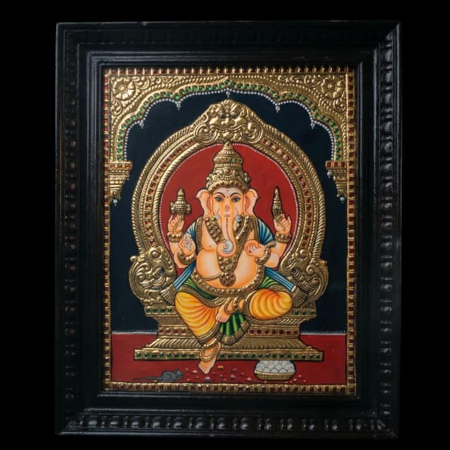  Lord Ganesha Tanjore Painting