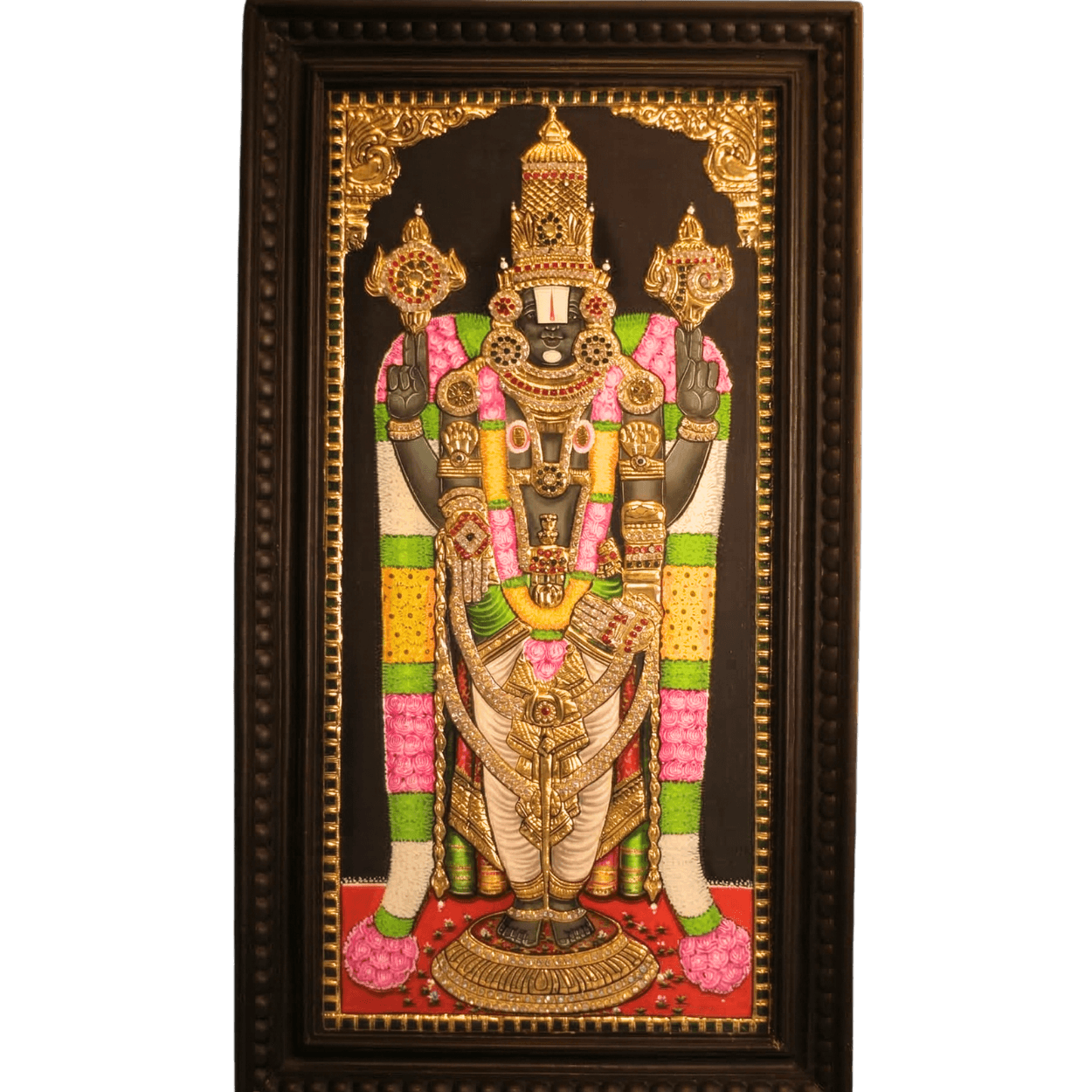 Lord Perumal Tanjore Painting by Shree Jai Arts
