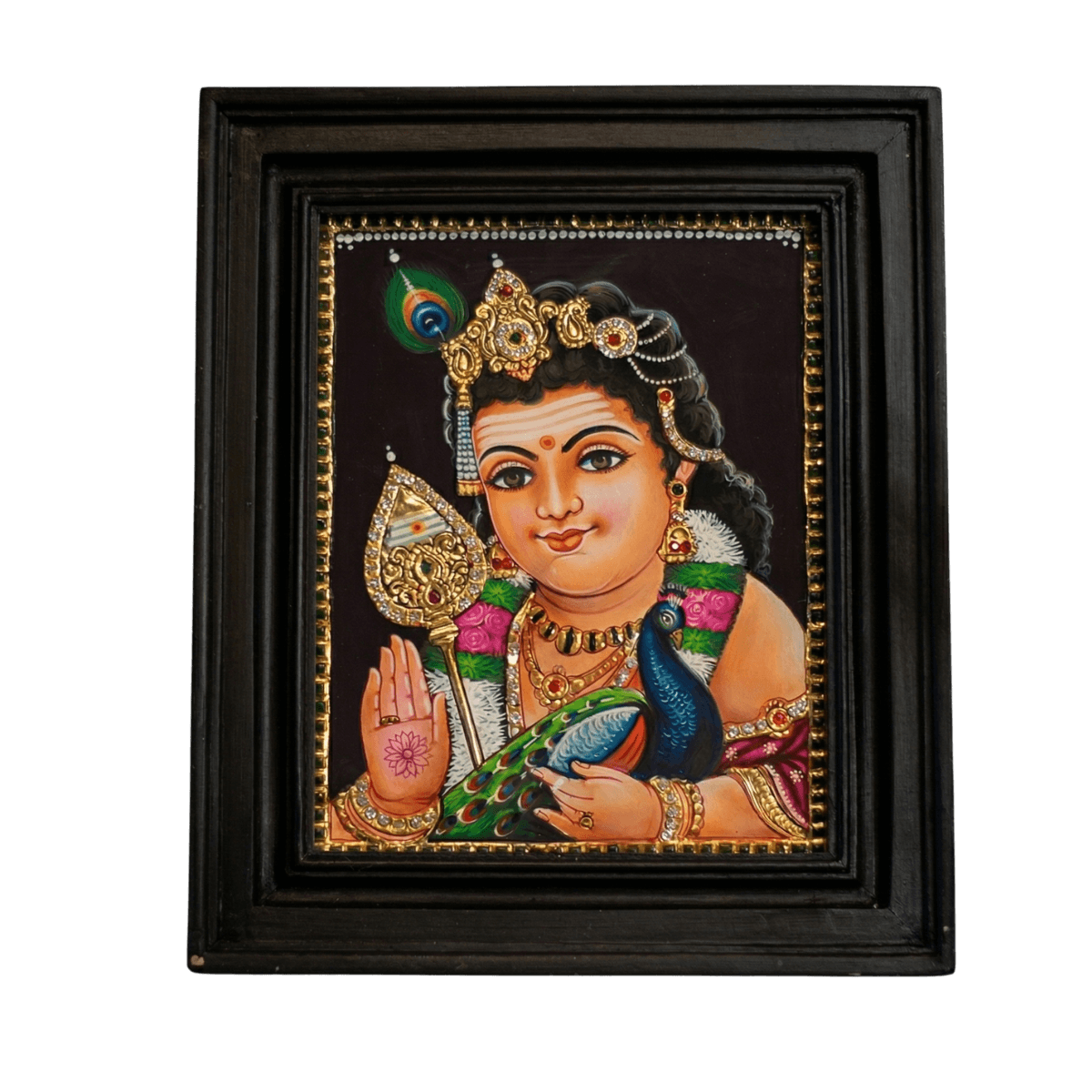 Bala Murugan (Child Murugan) Tanjore Painting