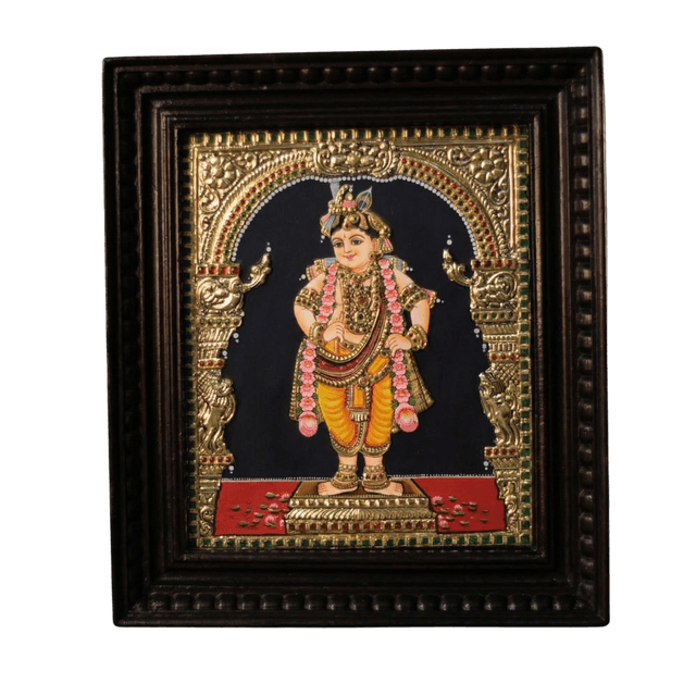 Standing Lord Krishna Tanjore Painting