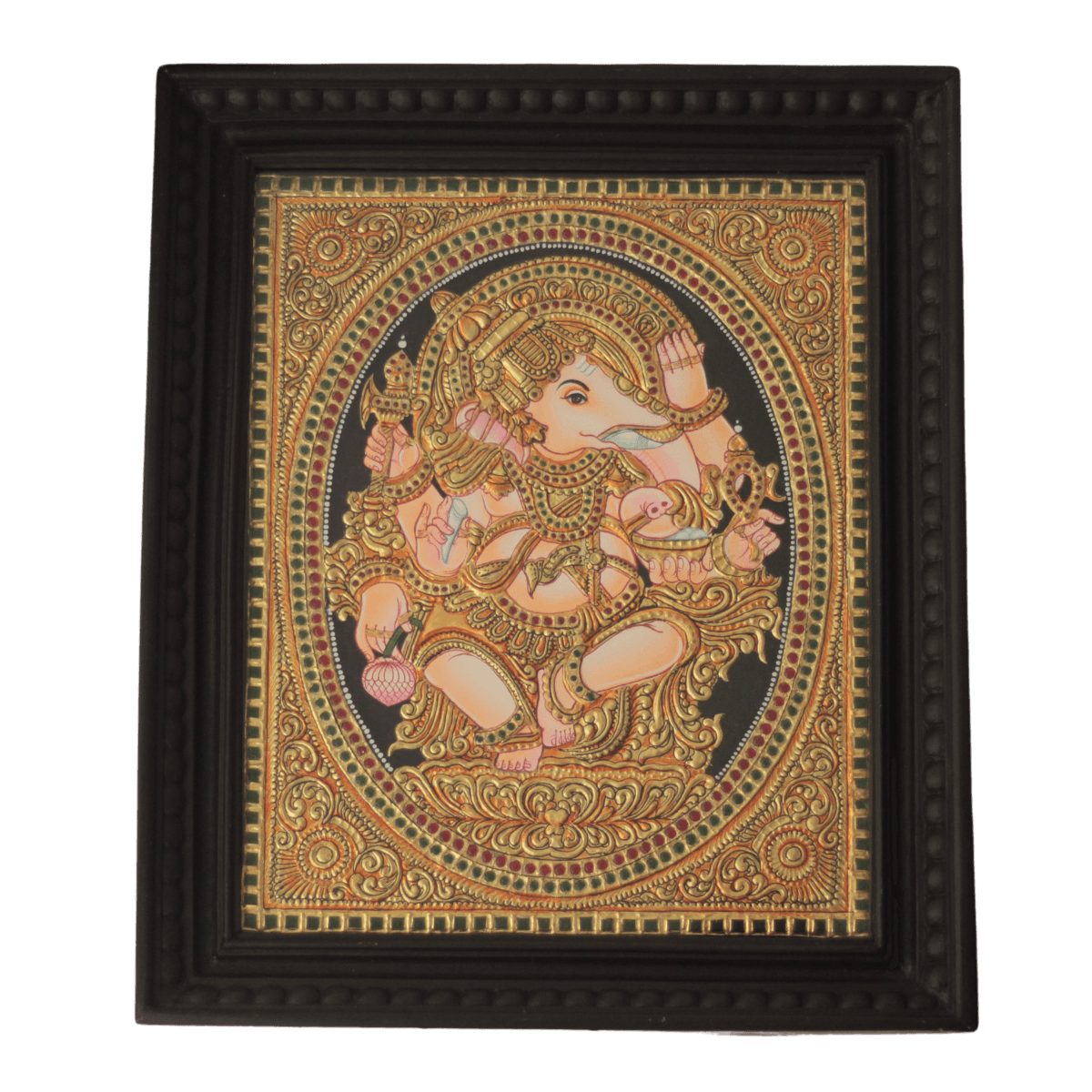 Lord Ganesha Authentic tanjore painting 