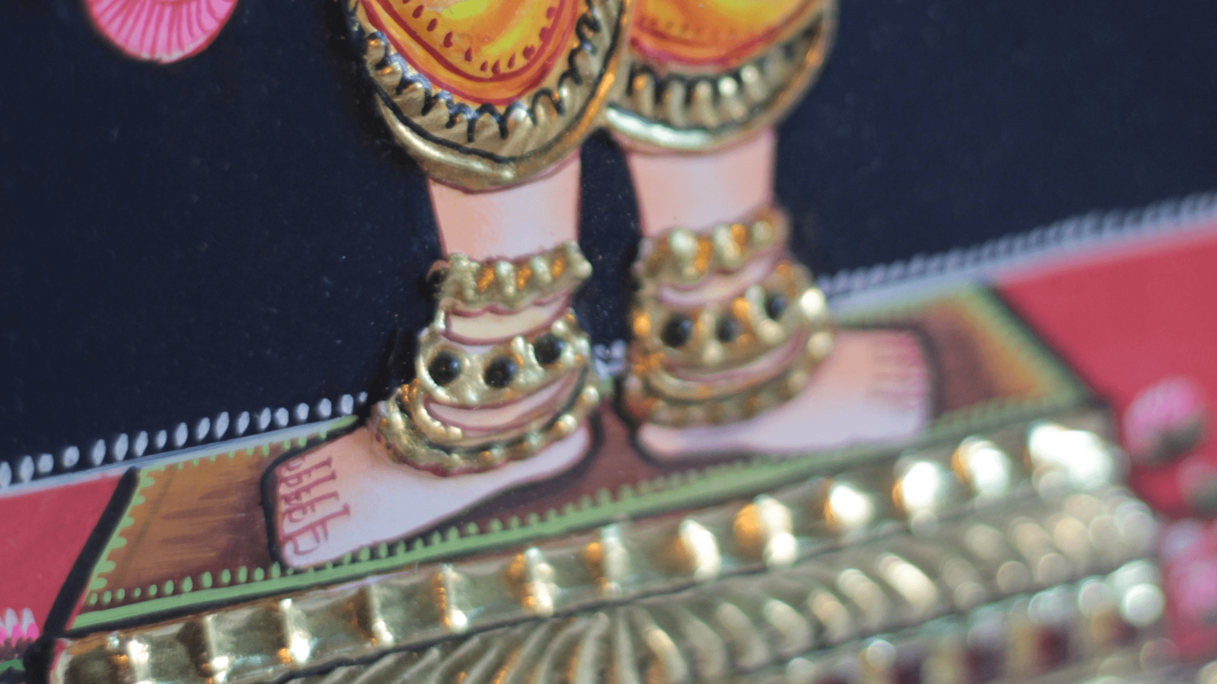 Lord Krishna Tanjore painting 
