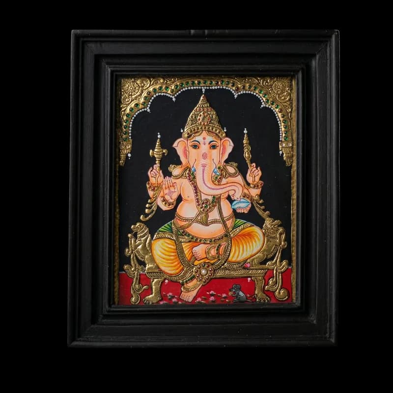 Lord Ganesha Tanjore Painting