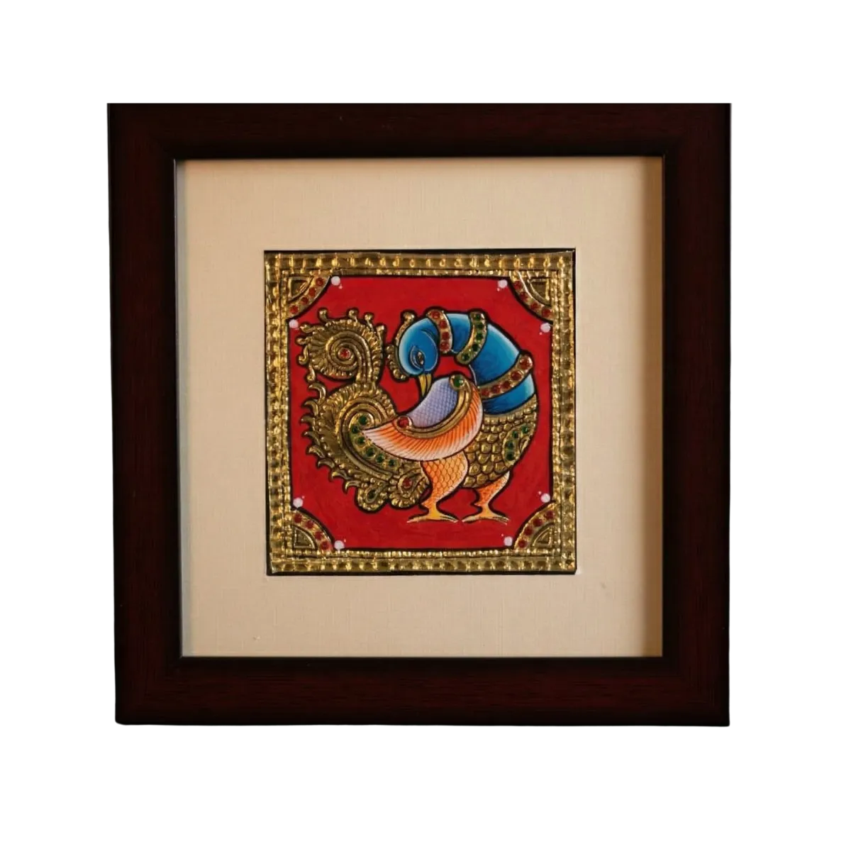 Peacock (Mayur) Tanjore Painting