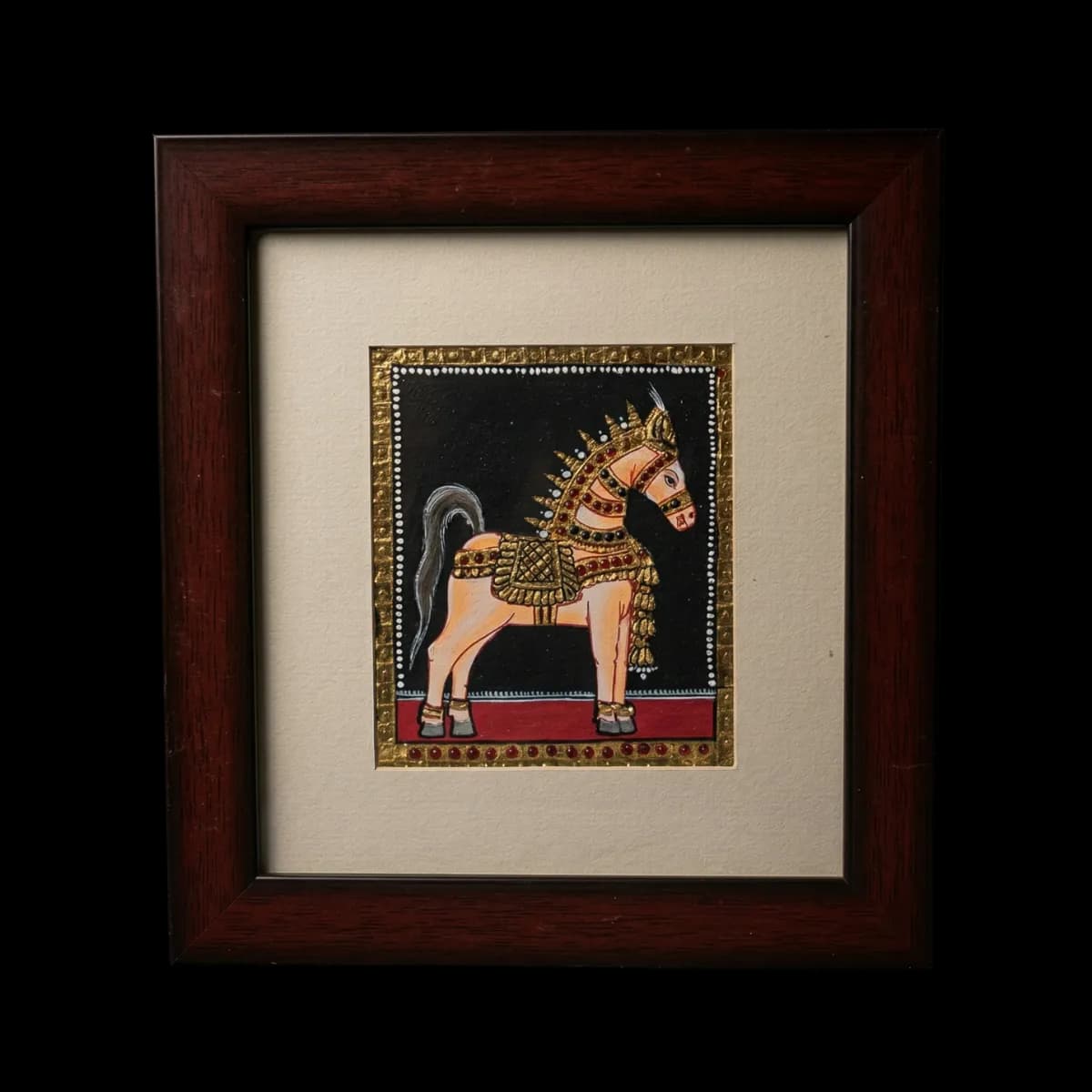 Royal Horse Tanjore Painting