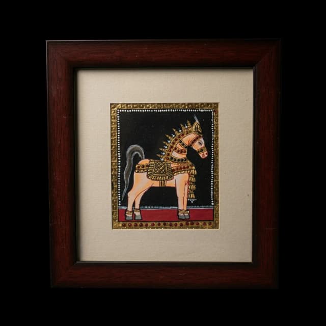 Royal Horse Tanjore Painting
