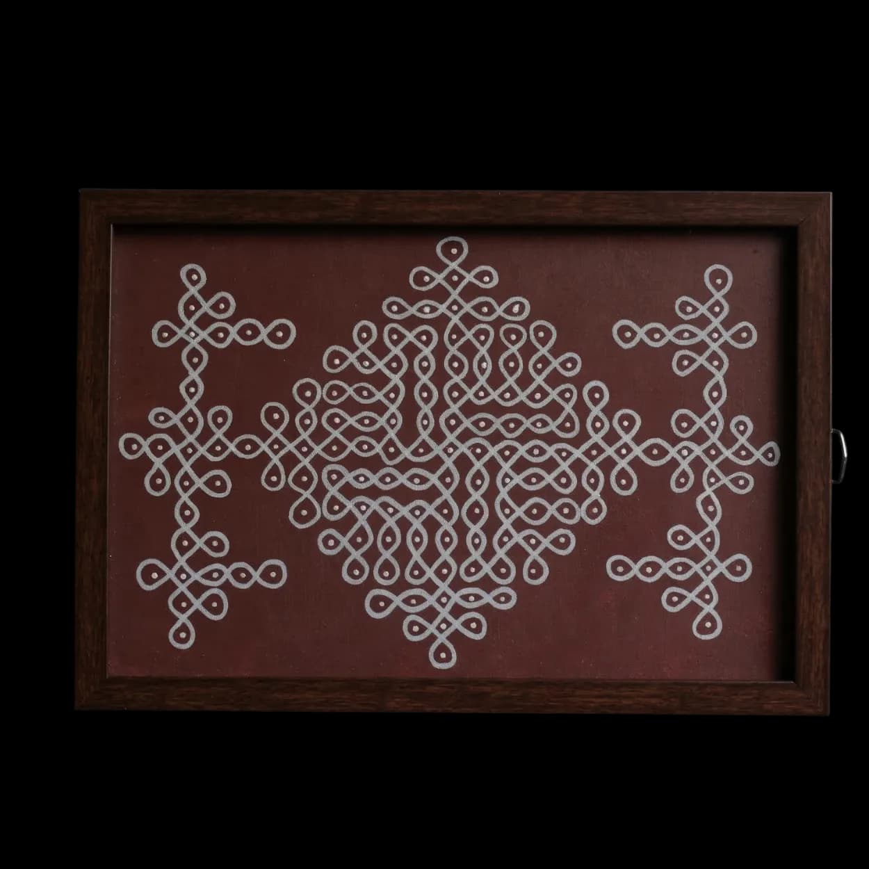 Hand-Painted Framed Kolam Art