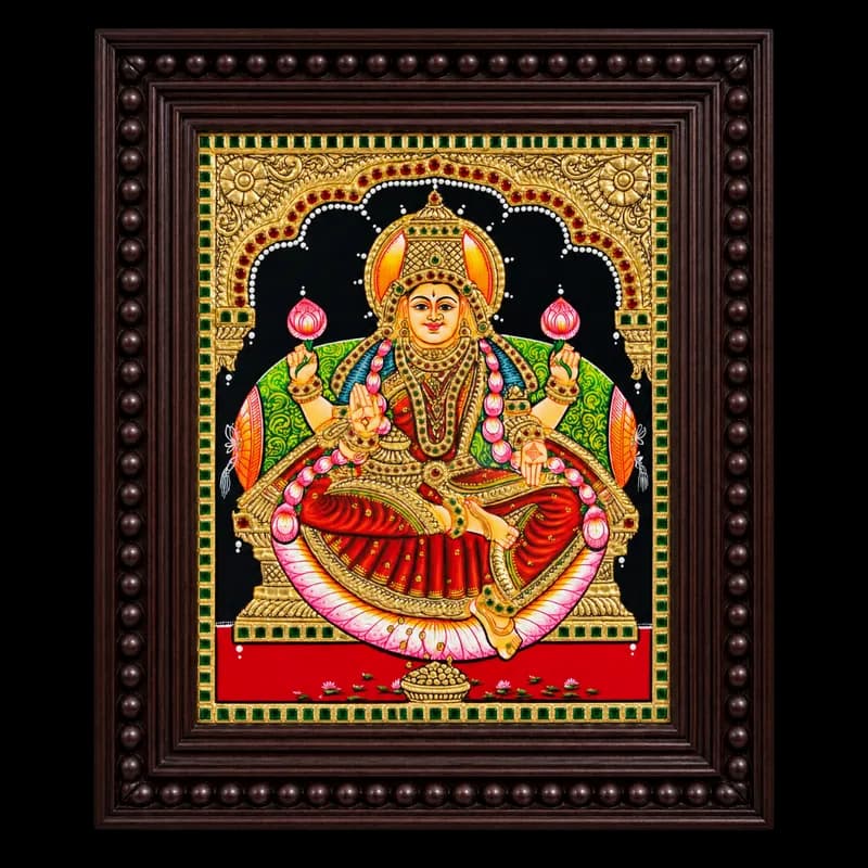Goddess Saraswati Tanjore Painting