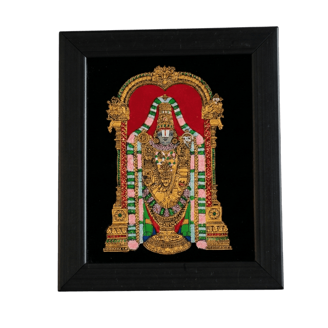 Lord Balaji Reverse Glass Painting (Small)