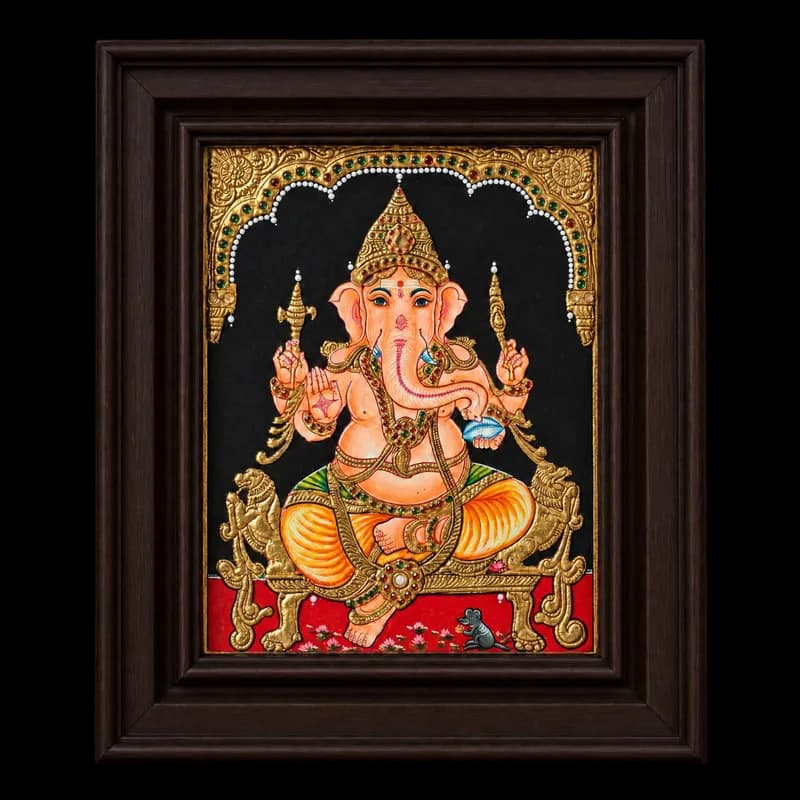 Lord Ganesha Tanjore Painting