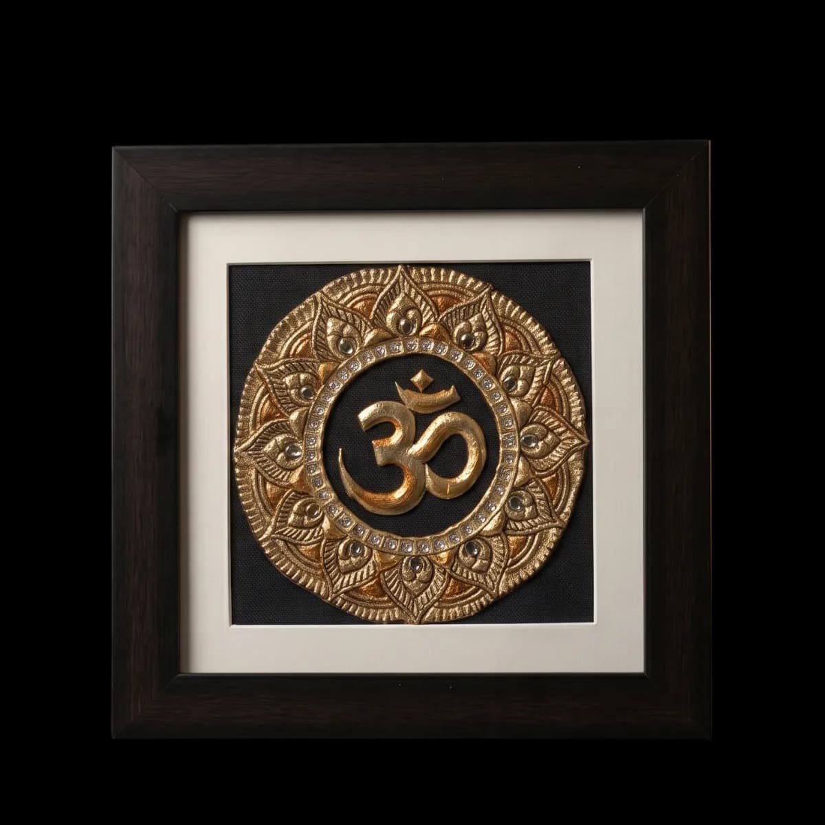 Gold Foil Om Mandala Tanjore Painting