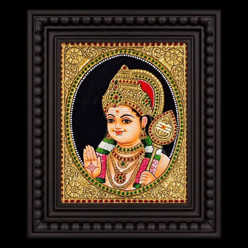 Lord Murugan Tanjore Painting