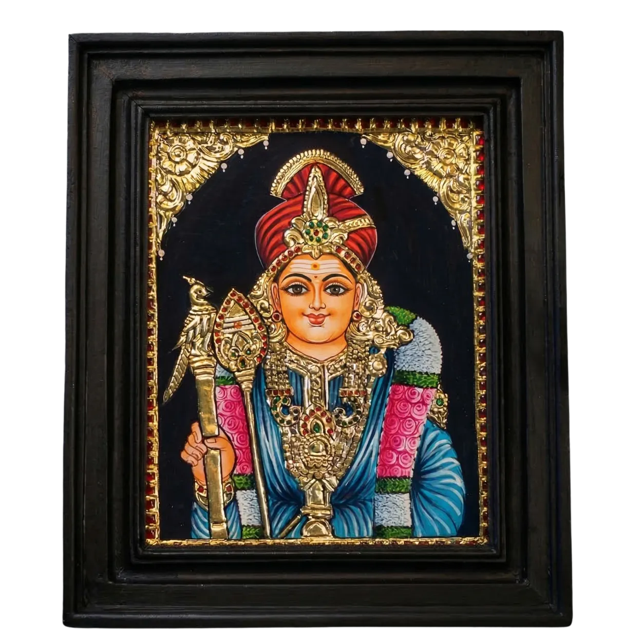Raja Alangaram Lord Murugar Tanjore Painting