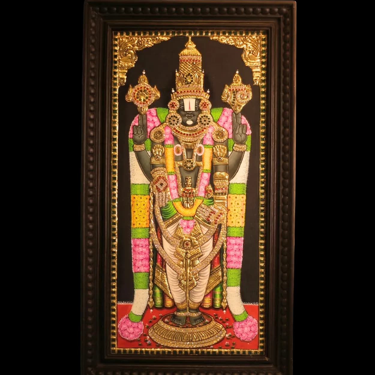 Lord Perumal Tanjore Painting