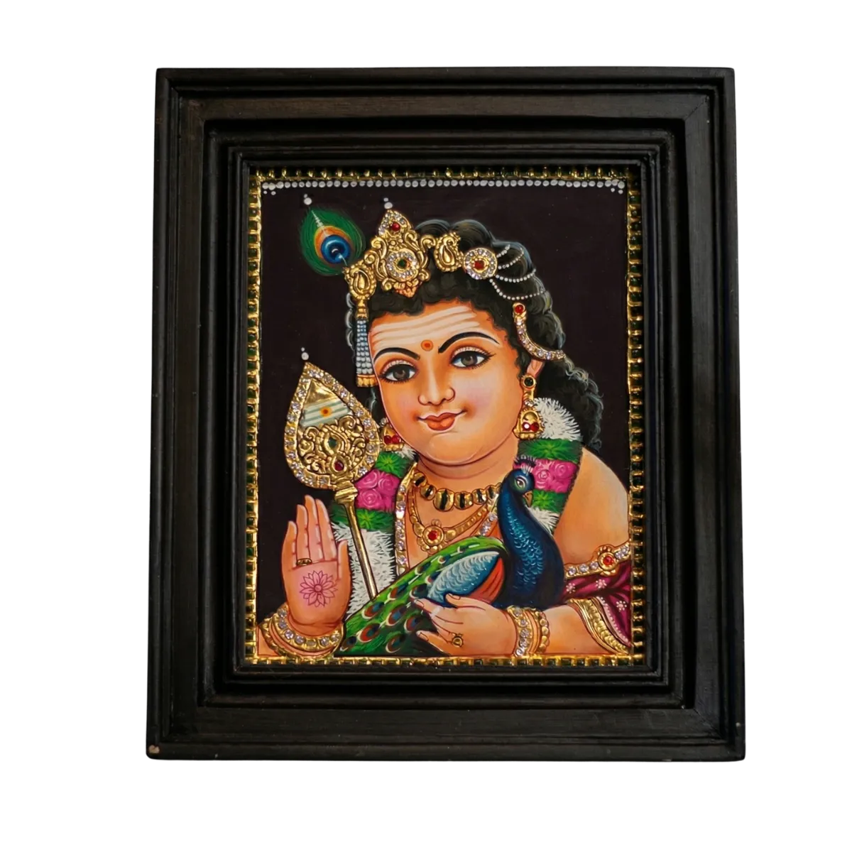 Bala Murugan (Child Murugan) Tanjore Painting