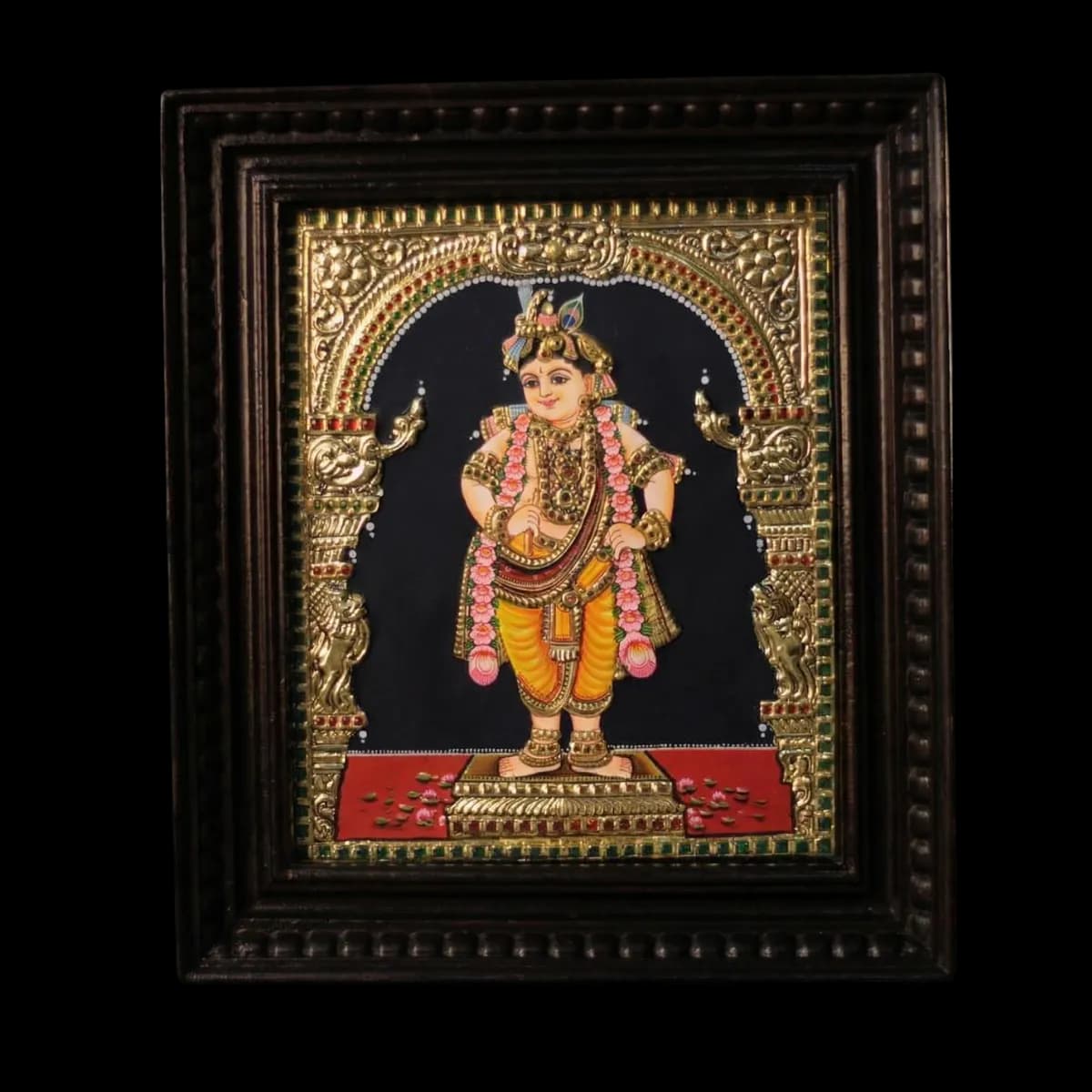 Standing Lord Krishna Tanjore Painting