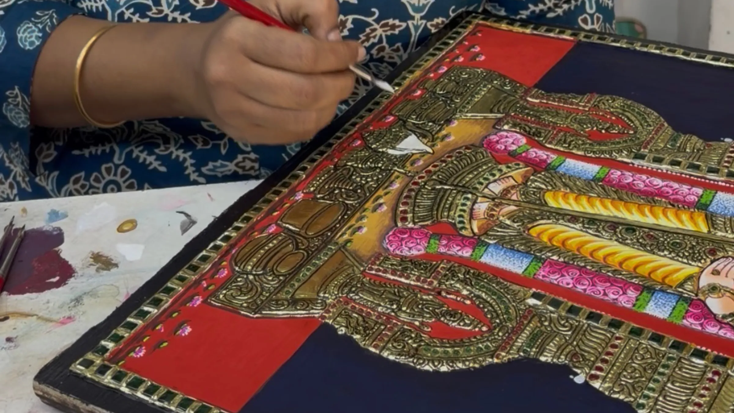 Deepa Painting a thanjavur Painting